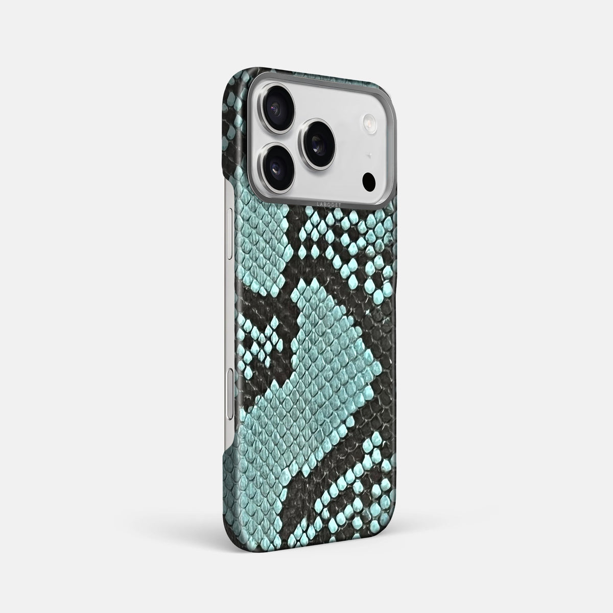 Classic Case For iPhone 18 Pro Max In Deluxe Python -2 | Blue-Lagoon-Steel