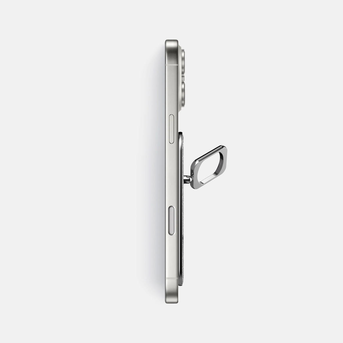 MagSafe Ring For iPhone 17 Pro Max In Ostrich -3 | Silver-Steel
