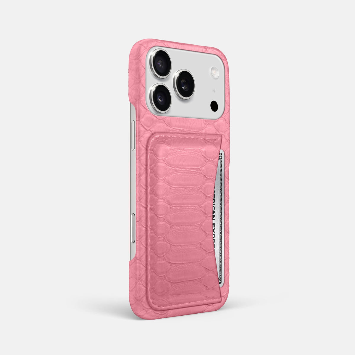 Slim Card Case For iPhone 18 Pro Max In Python -2 | Pink