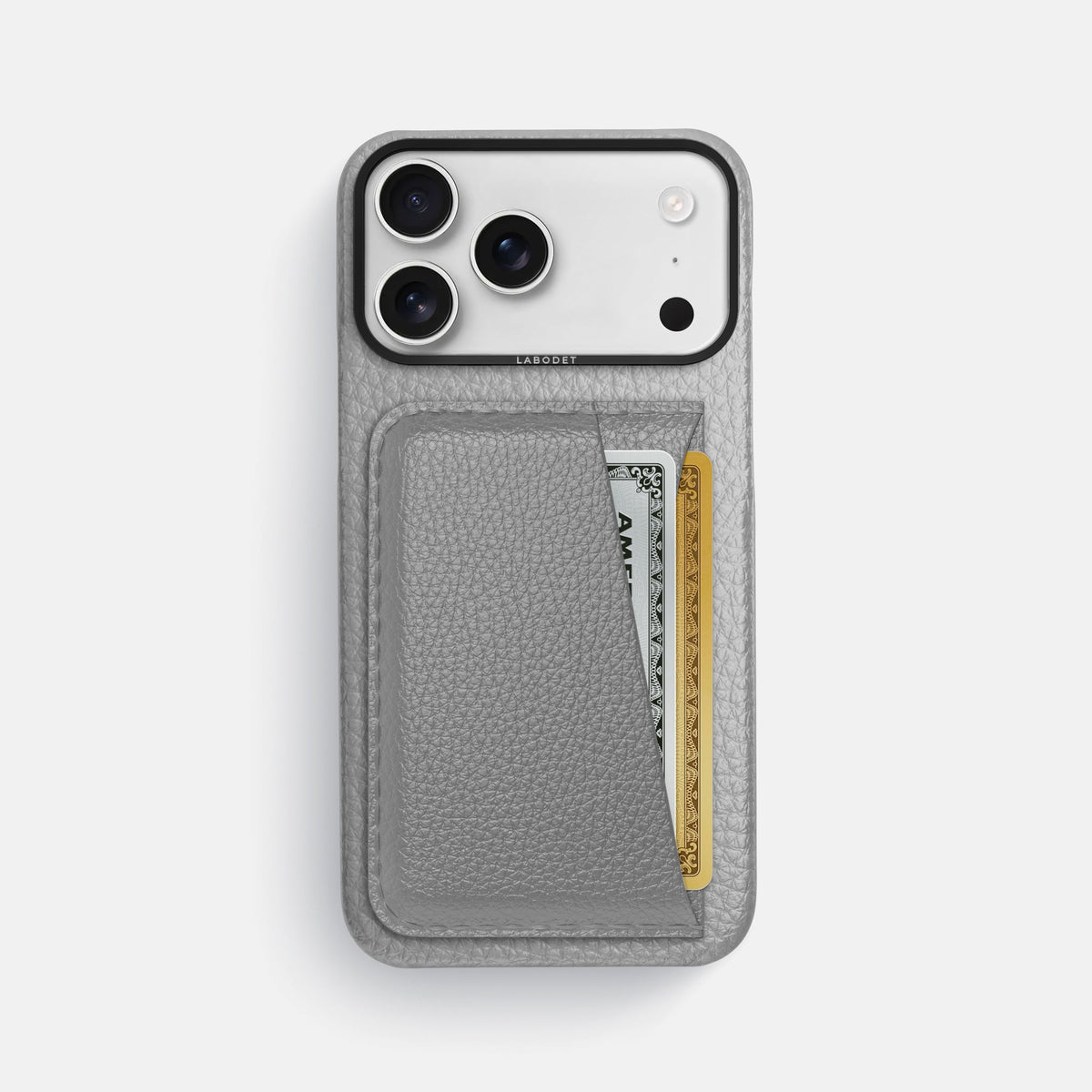Double Card Case For iPhone 18 Pro Max In Calf -1 | Nuage-Black