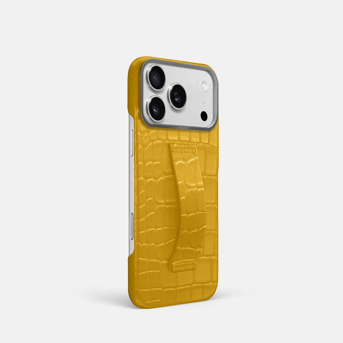 Finger Case For iPhone 17 Pro In Alligator -2 | Yellow-Steel