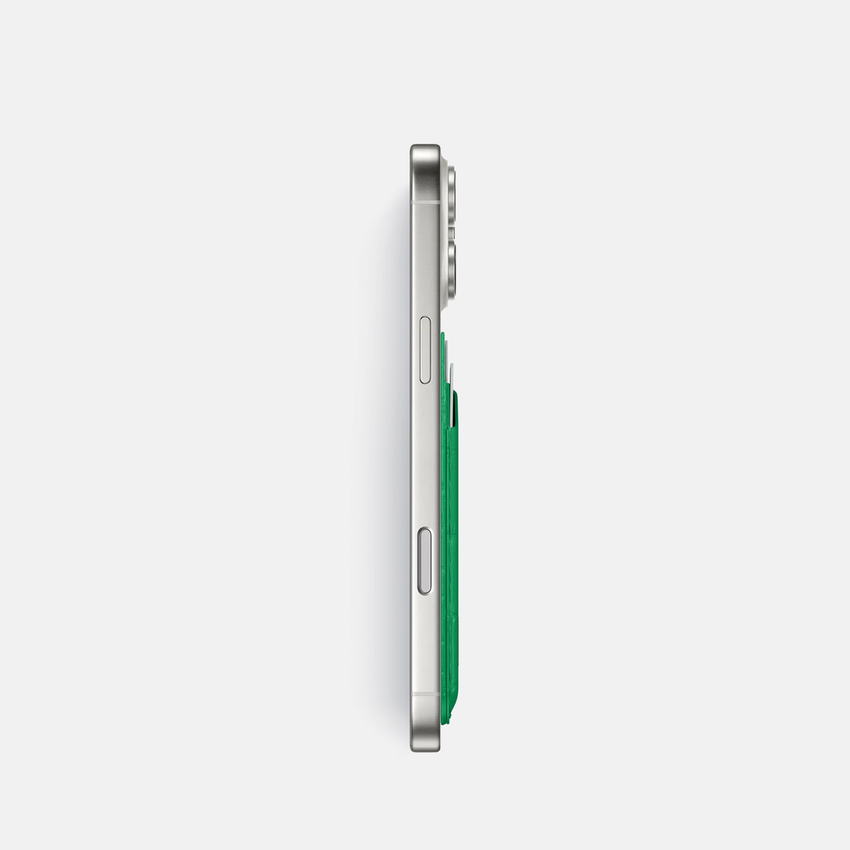 MagSafe Wallet For iPhone 17 Pro In Porosus Crocodile -3 | Cactus-Green