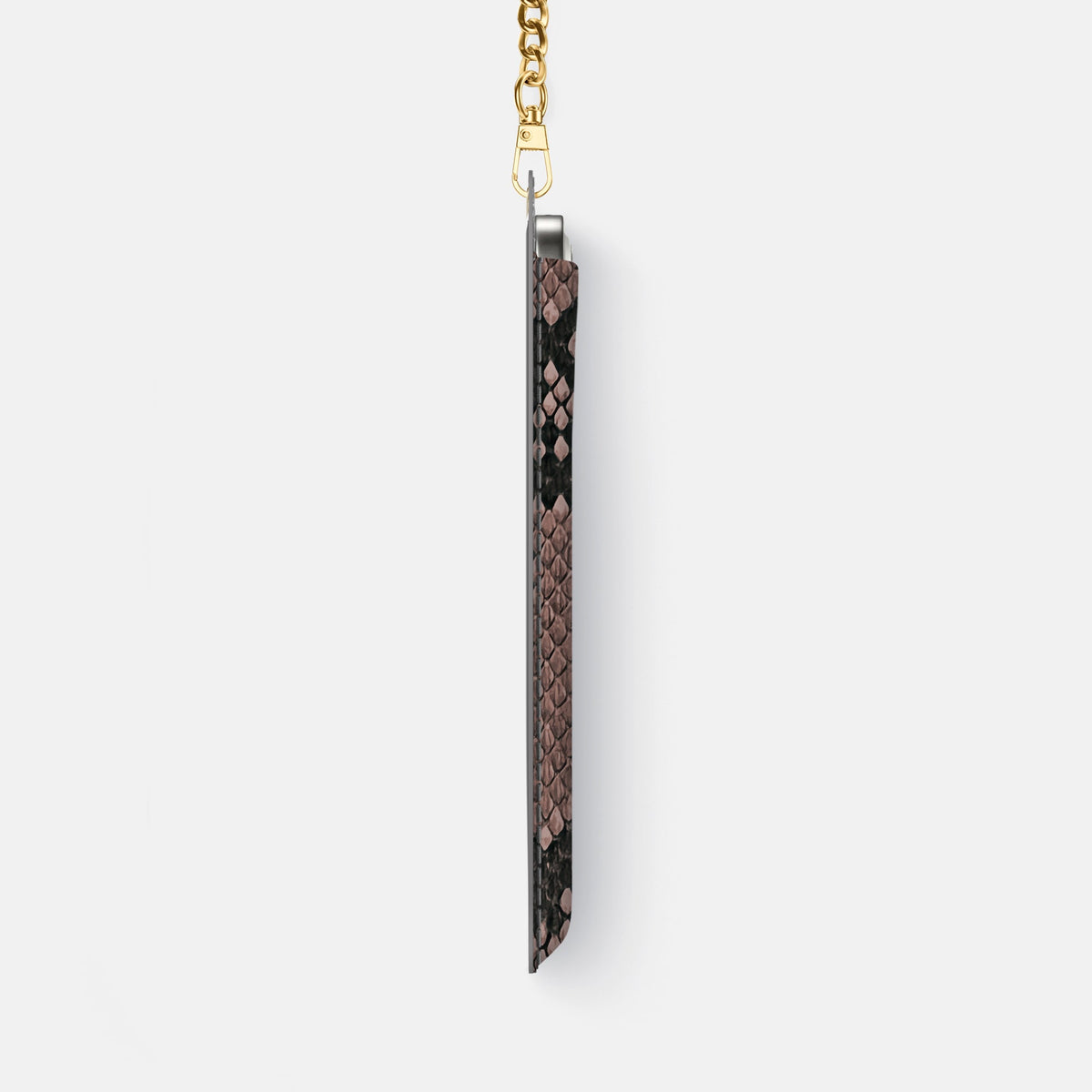 Crossbody Bag For iPhone 18 Pro Max In Deluxe Python -4 | Mahogany-Brown-Gold