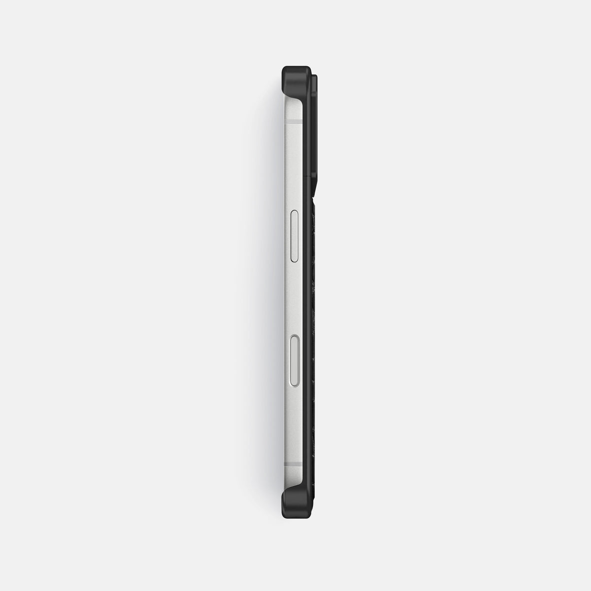 Metal Case For iPhone 17 Pro Max In Alligator -3 | Black-Black
