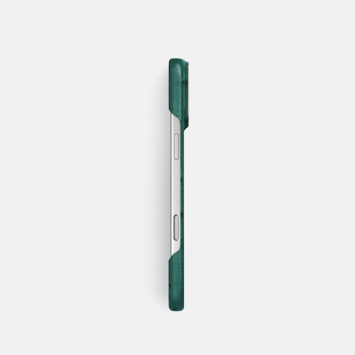 Classic Case For iPhone 18 Pro In Ostrich -3 | Forest-Green-Steel