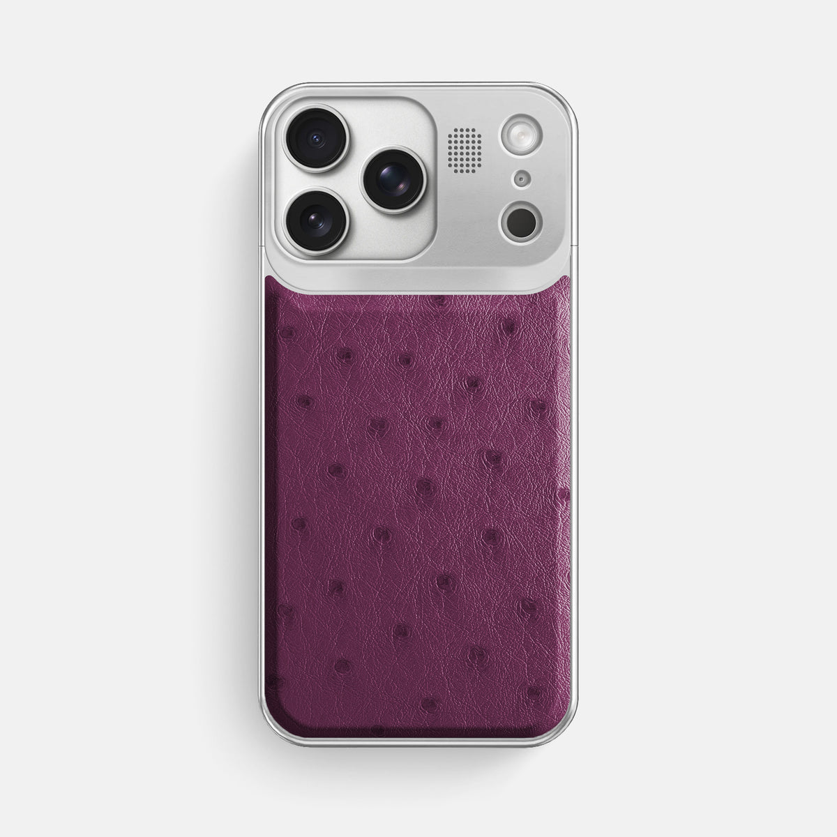 Metal Case For iPhone 17 Pro Max In Ostrich -1 | Purple-Steel