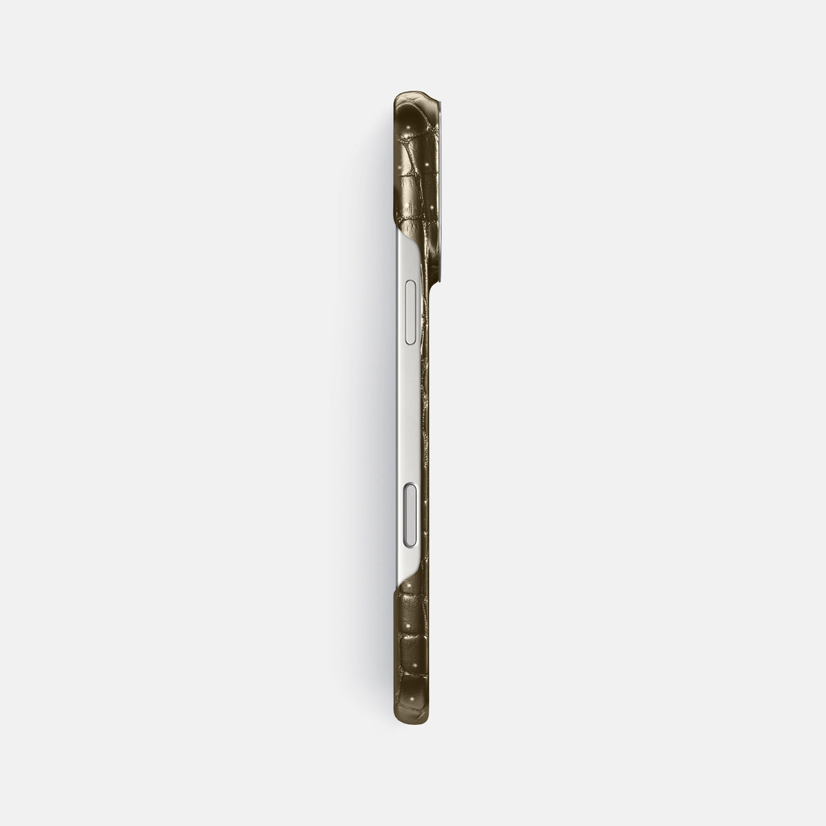 Classic Case For iPhone 17 Pro Max In Porosus Crocodile -3 | Bronze-Steel