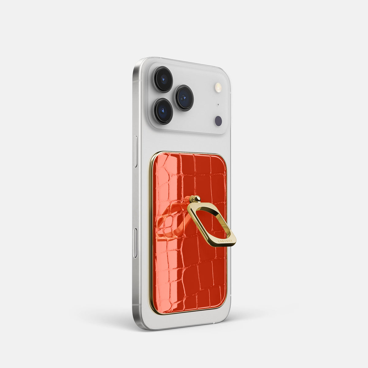 MagSafe Ring For iPhone 18 Pro In Shiny Alligator -1 | Orange-Gold