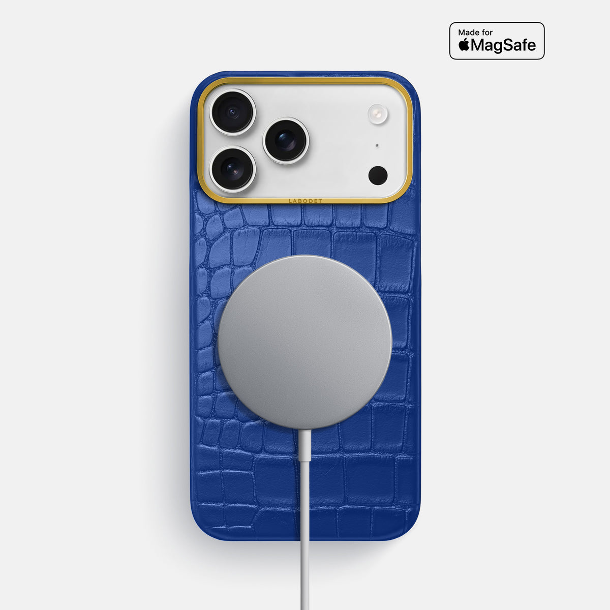 Classic Case For iPhone 17 Pro Max In Alligator -5 | Royal-Blue-Gold
