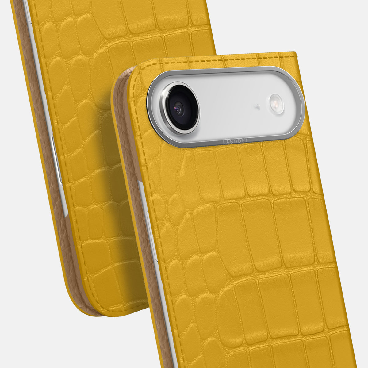 Folio Case For iPhone 17 Air In Alligator -5 | Yellow-Steel