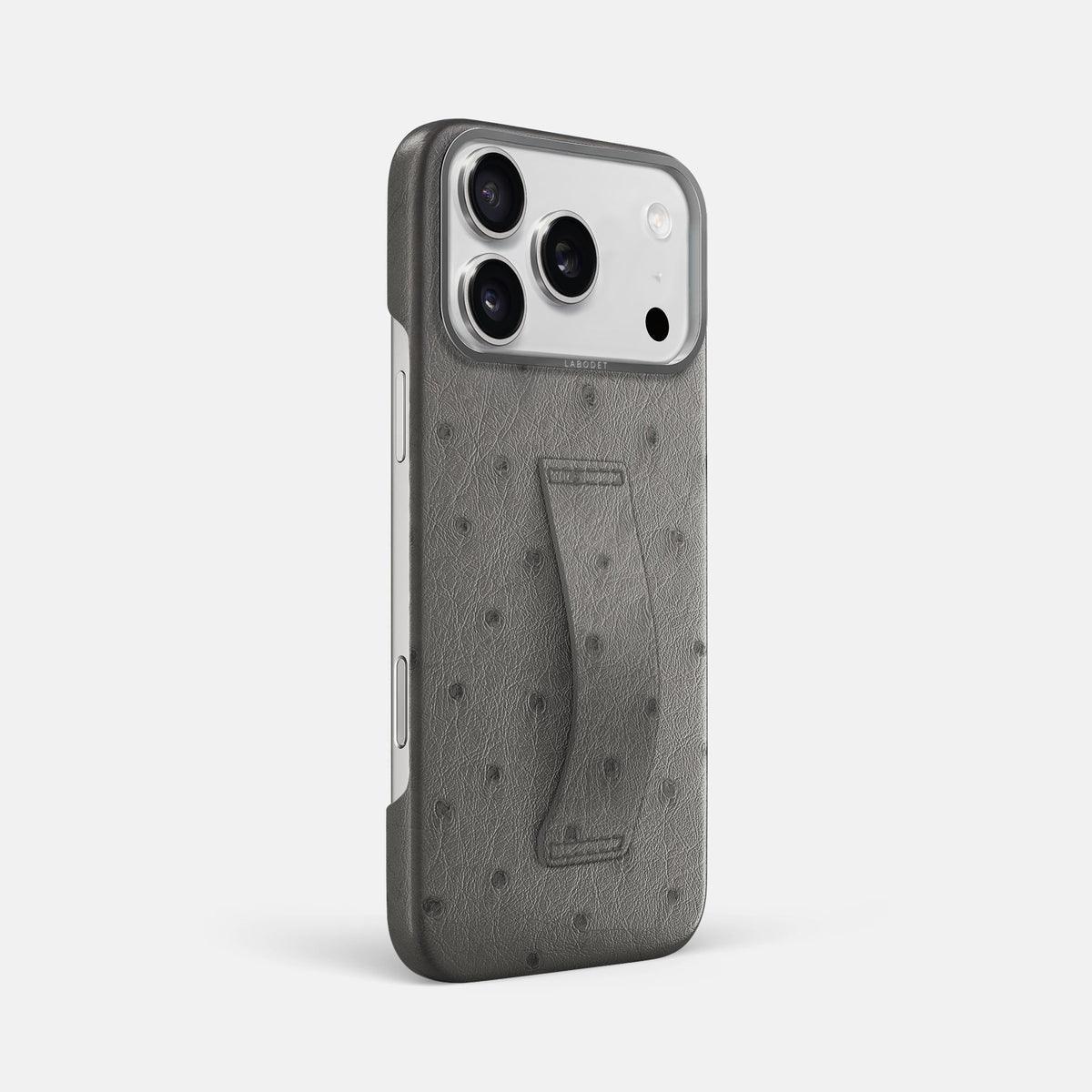 Finger Case For iPhone 18 Pro Max In Ostrich -2 | Grey-Steel