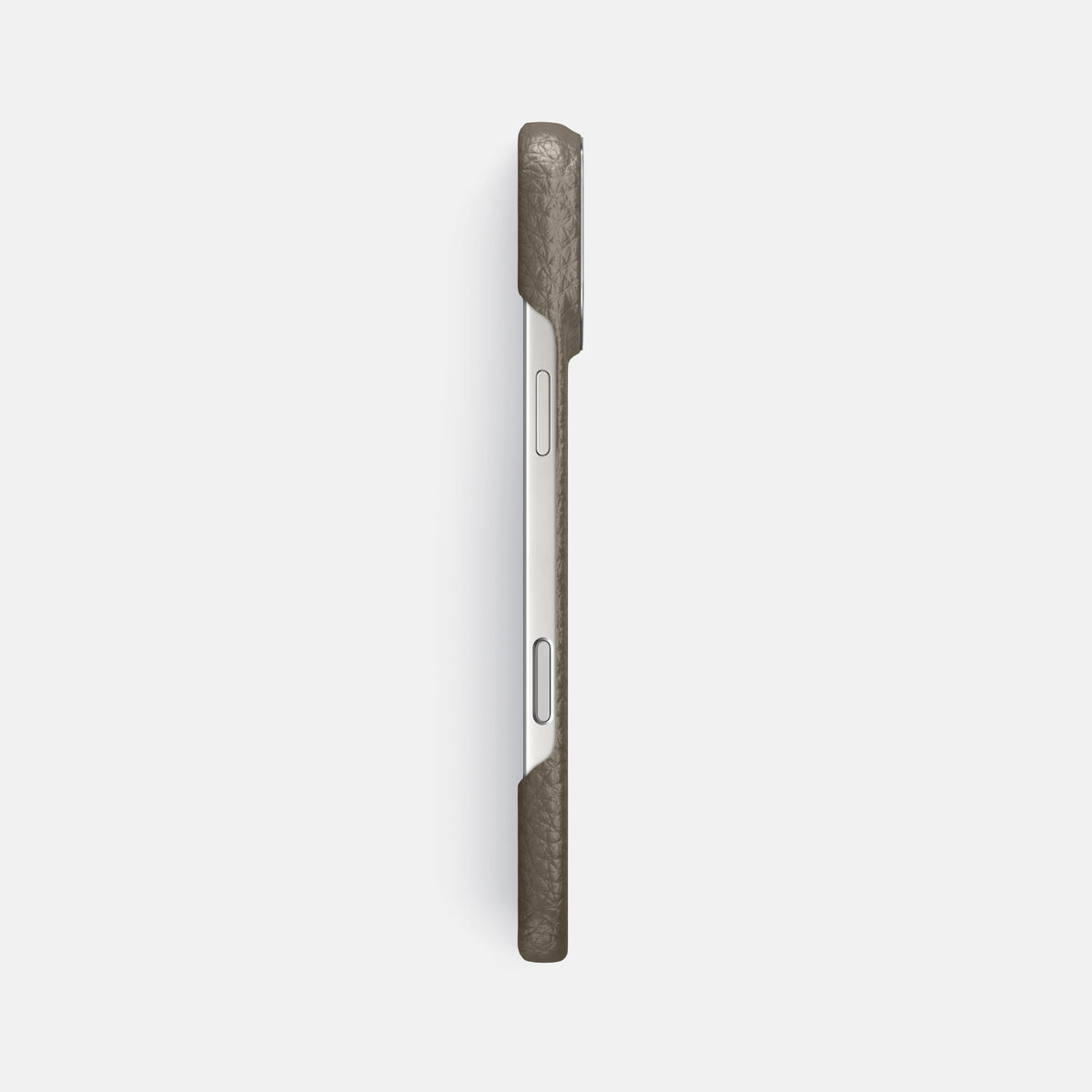 Classic Case For iPhone 17 Pro Max In Calf -3 | Taupe-Steel