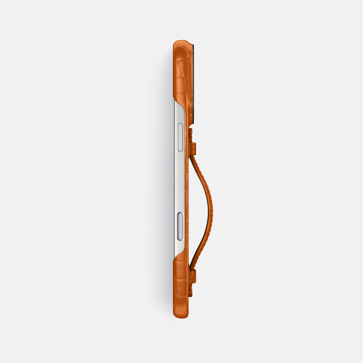 Center Handle For iPhone 18 Pro Max In Alligator -3 | Orange-Black