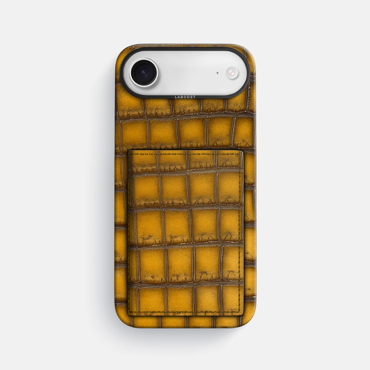 Bi-Fold Case For iPhone 17 Air In Patina Alligator -1 | Sydney-Black