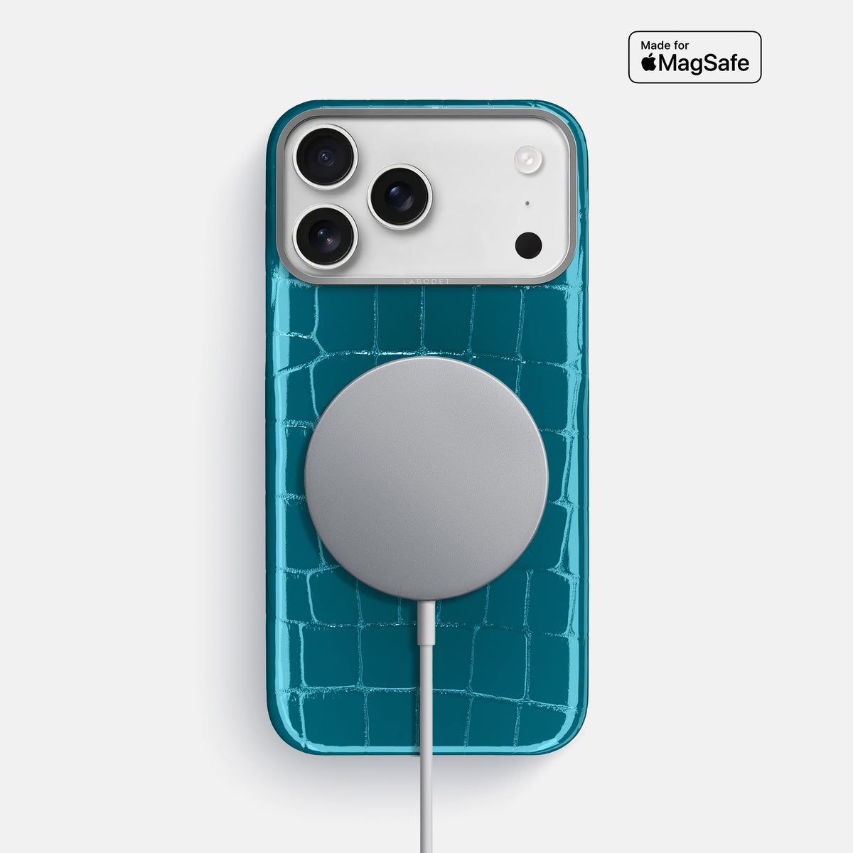 Classic Case For iPhone 17 Pro Max In Shiny Alligator -5 | Curacao-Steel