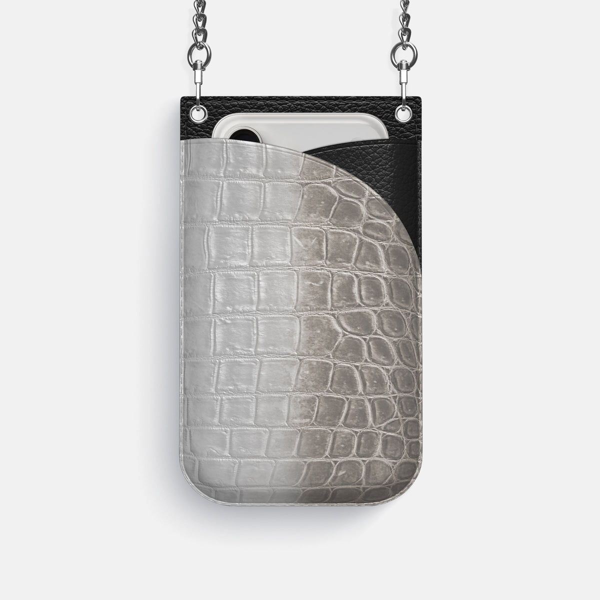 Crossbody Bag For iPhone 17 Pro In Himalayan Crocodile