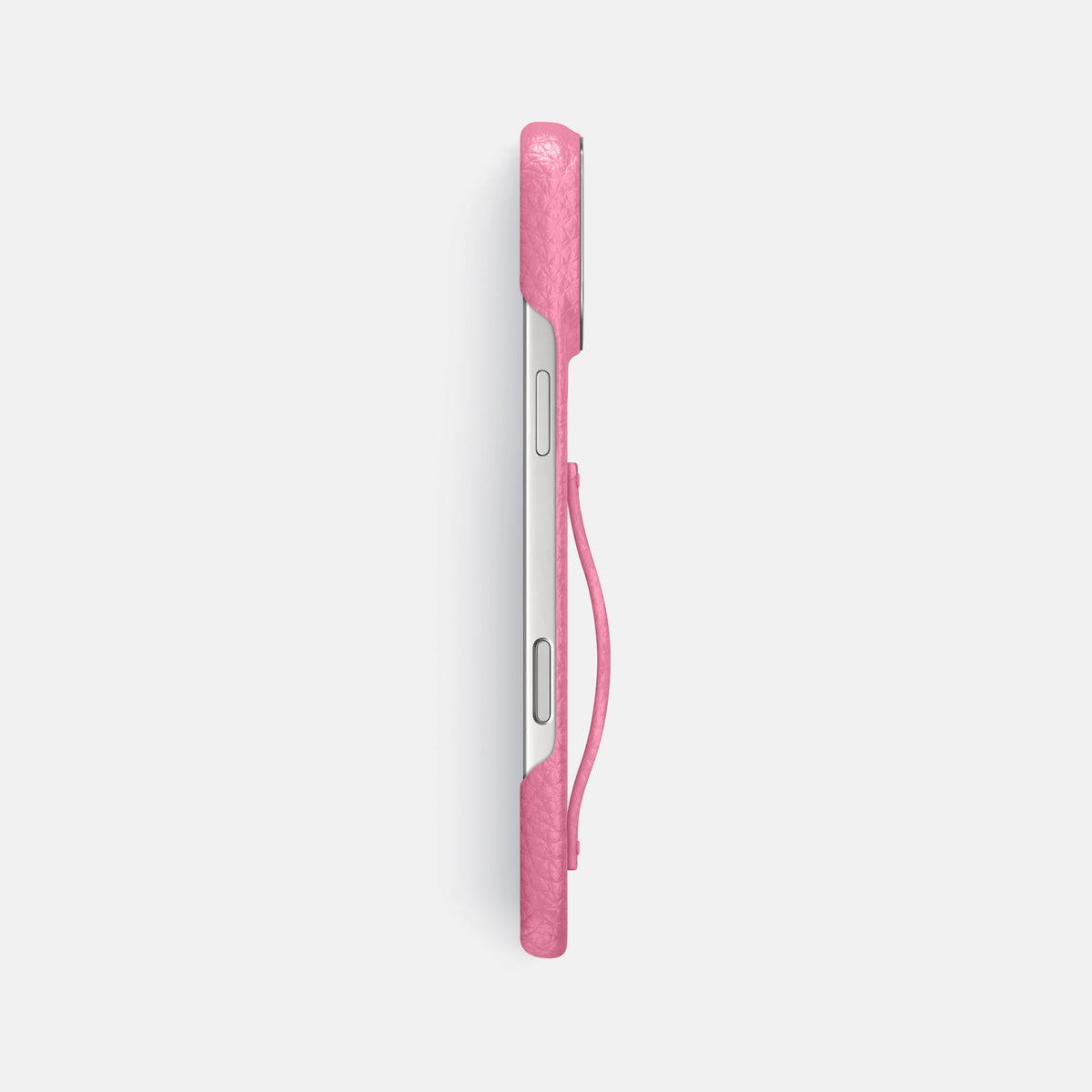 Finger Case For iPhone 18 Pro Max In Calf -3 | Pink-Steel
