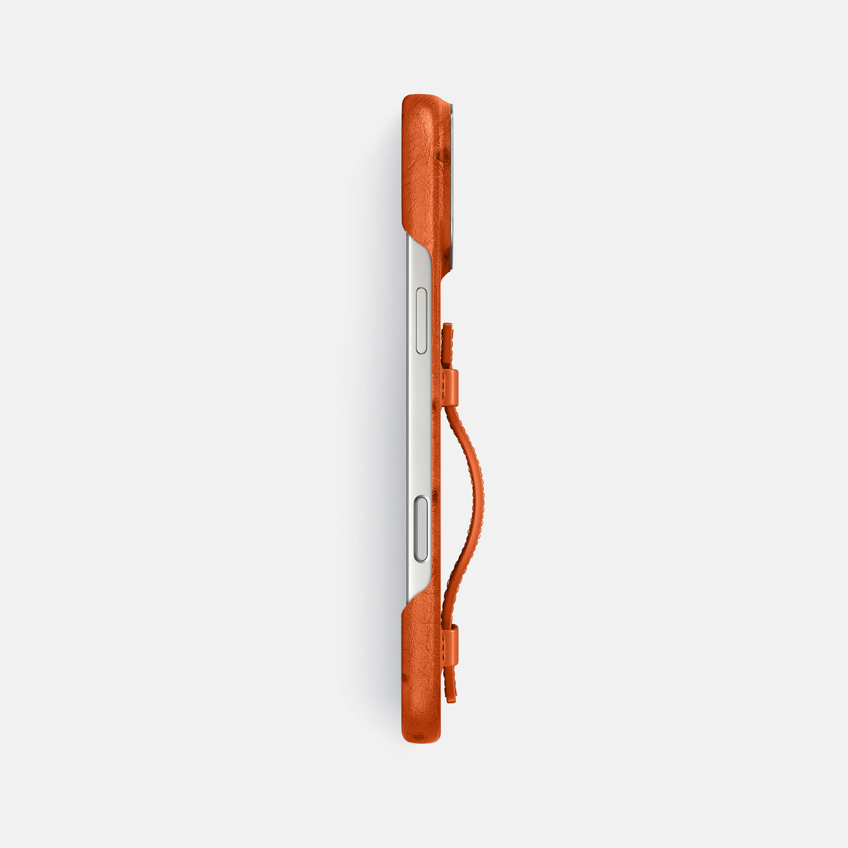 Handle Case For iPhone 17 Pro Max In Ostrich -3 | Orange-Steel