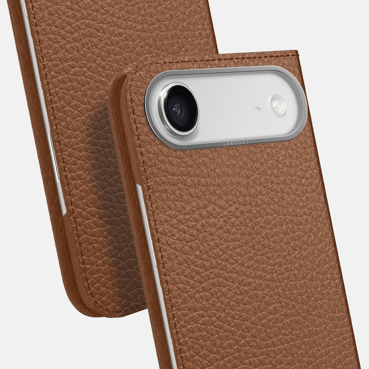 Folio Case For iPhone 17 Air In Calf -5 | Caramel-Steel