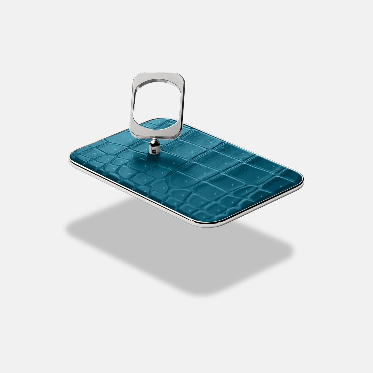 MagSafe Ring For iPhone 17 Pro Max In Porosus Crocodile -4 | Turquoise-Steel