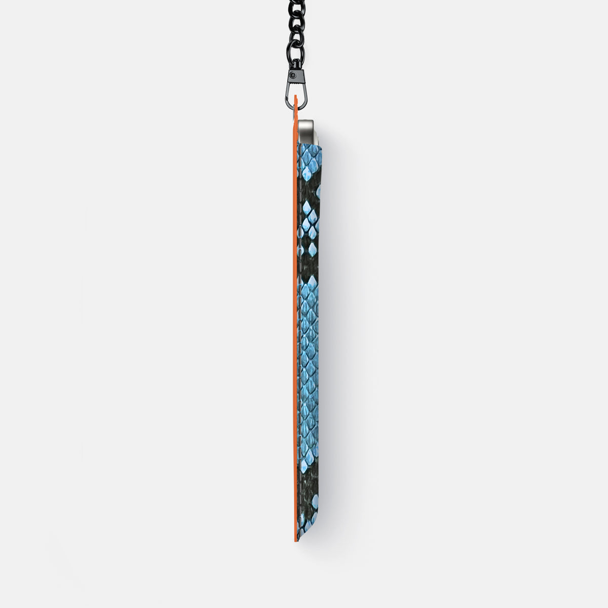 Crossbody Bag For iPhone 17 Air In Deluxe Python -4 | Pacific-Blue-Black