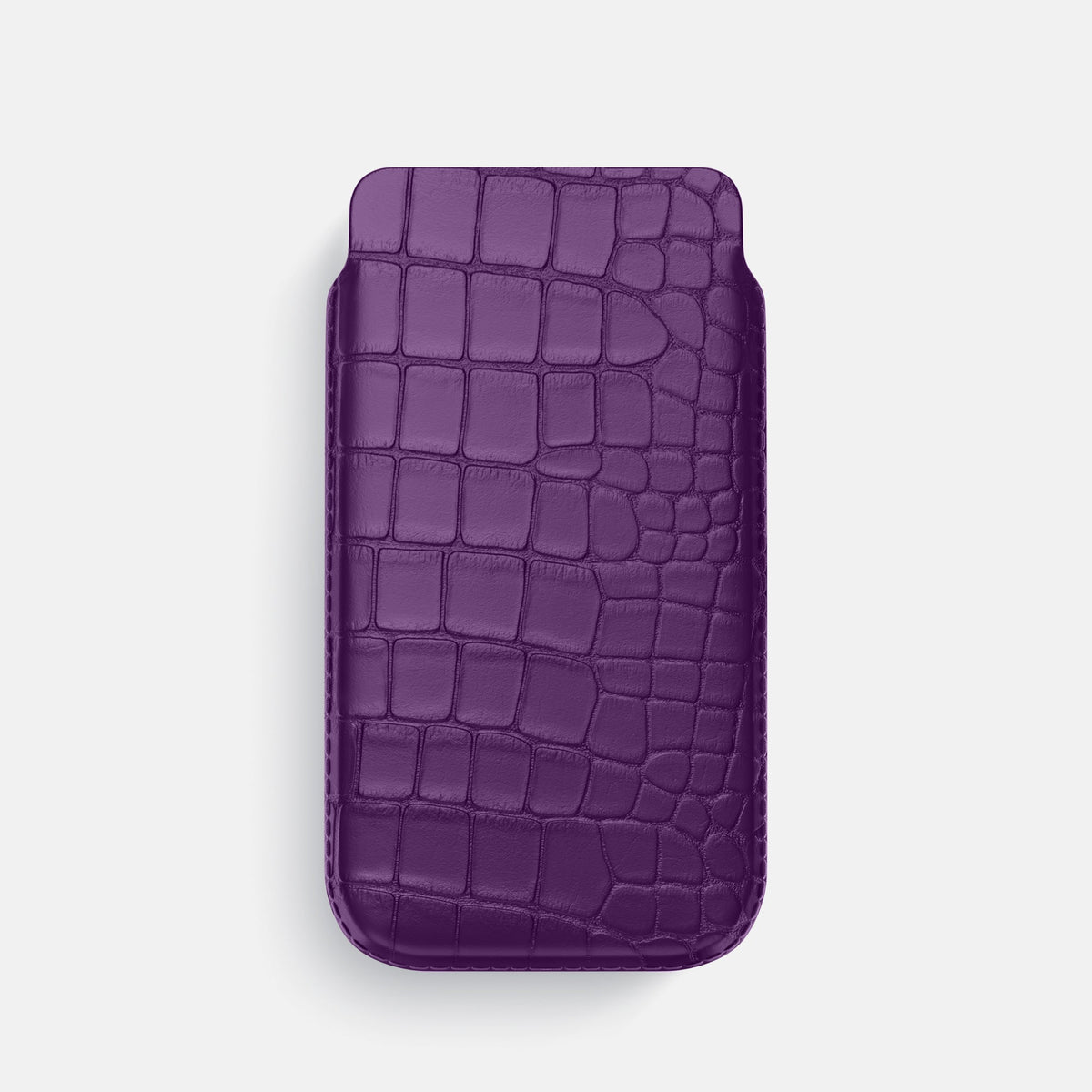 Pouch Case For iPhone 18 Pro In Alligator -1 | Purple