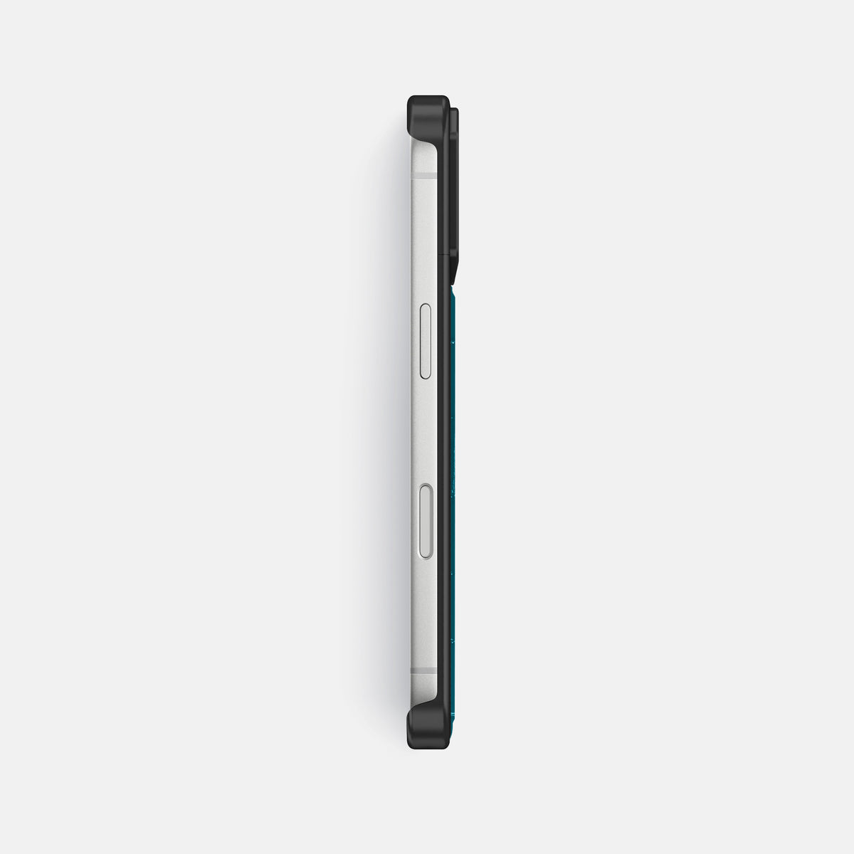 Metal Case For iPhone 17 Pro Max In Shiny Alligator -3 | Curacao-Black