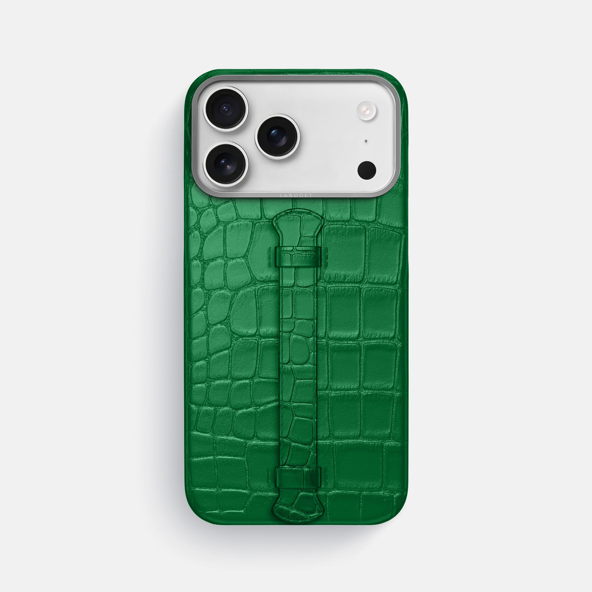 Center Handle For iPhone 17 Pro Max In Alligator -1 | Forest-Green-Steel