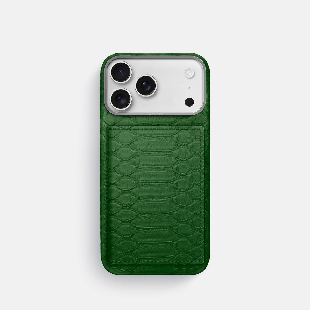 Bi-Fold Case For iPhone 18 Pro In Python -1 | Green-Steel