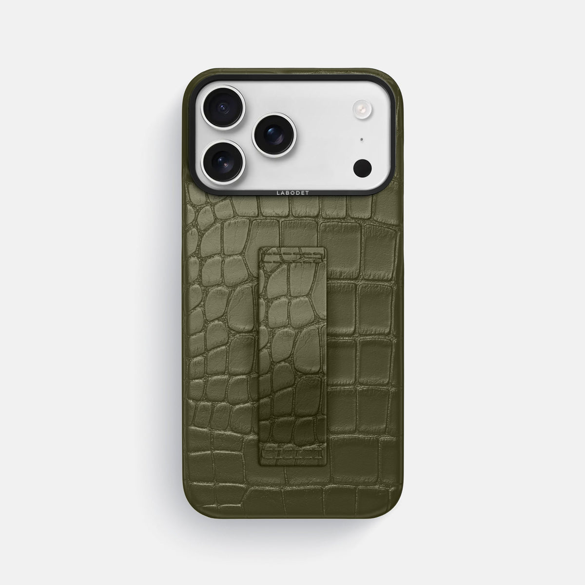 Finger Case For iPhone 18 Pro Max In Alligator -1 | Kaki-Green-Black
