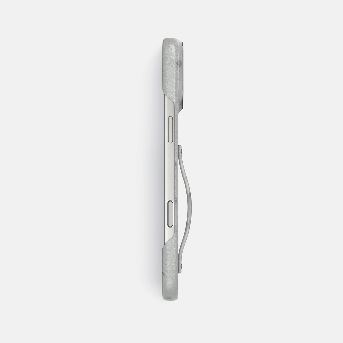 Finger Case For iPhone 18 Pro Max In Ostrich -3 | White-Steel