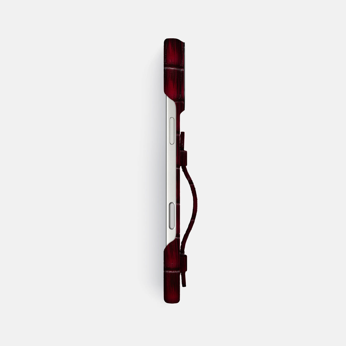 Handle Case For iPhone 17 Pro Max In Patina Alligator -3 | Havana-Burgundy-Black