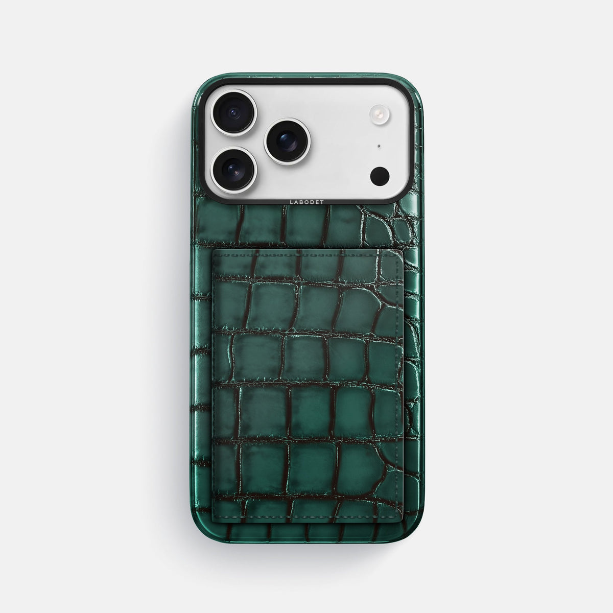 Bi-Fold Case For iPhone 18 Pro Max In Patina Alligator -1 | Green-Black