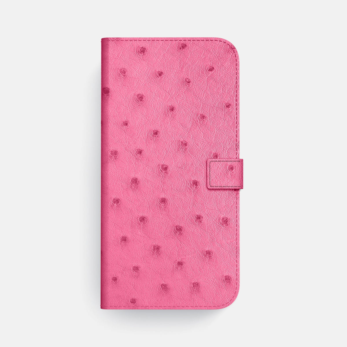 Folio Case with Clasp For iPhone 18 Pro Max In Ostrich -4 | Pink-Black