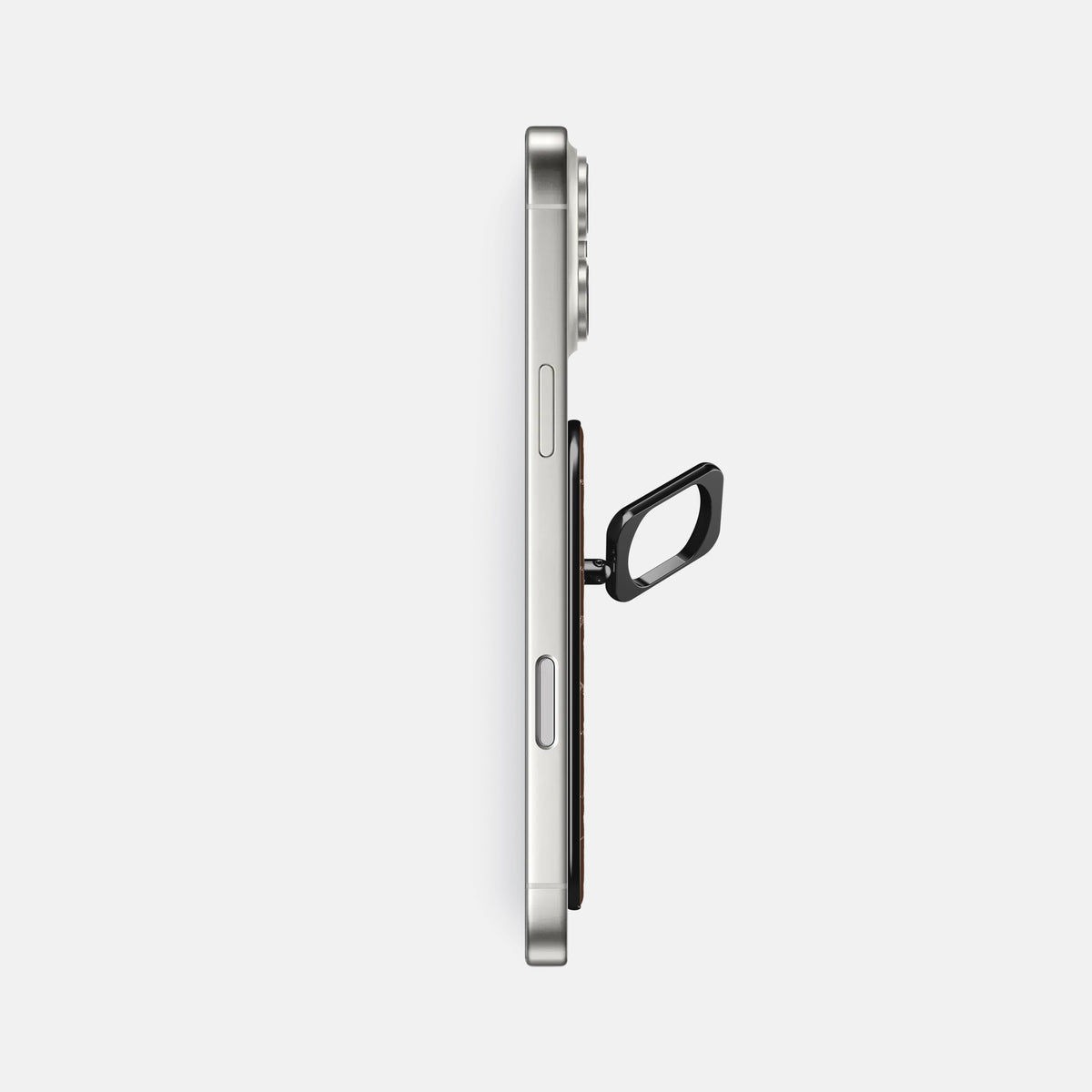 MagSafe Ring For iPhone 17 Pro Max In Shiny Alligator -3 | Brown-Black