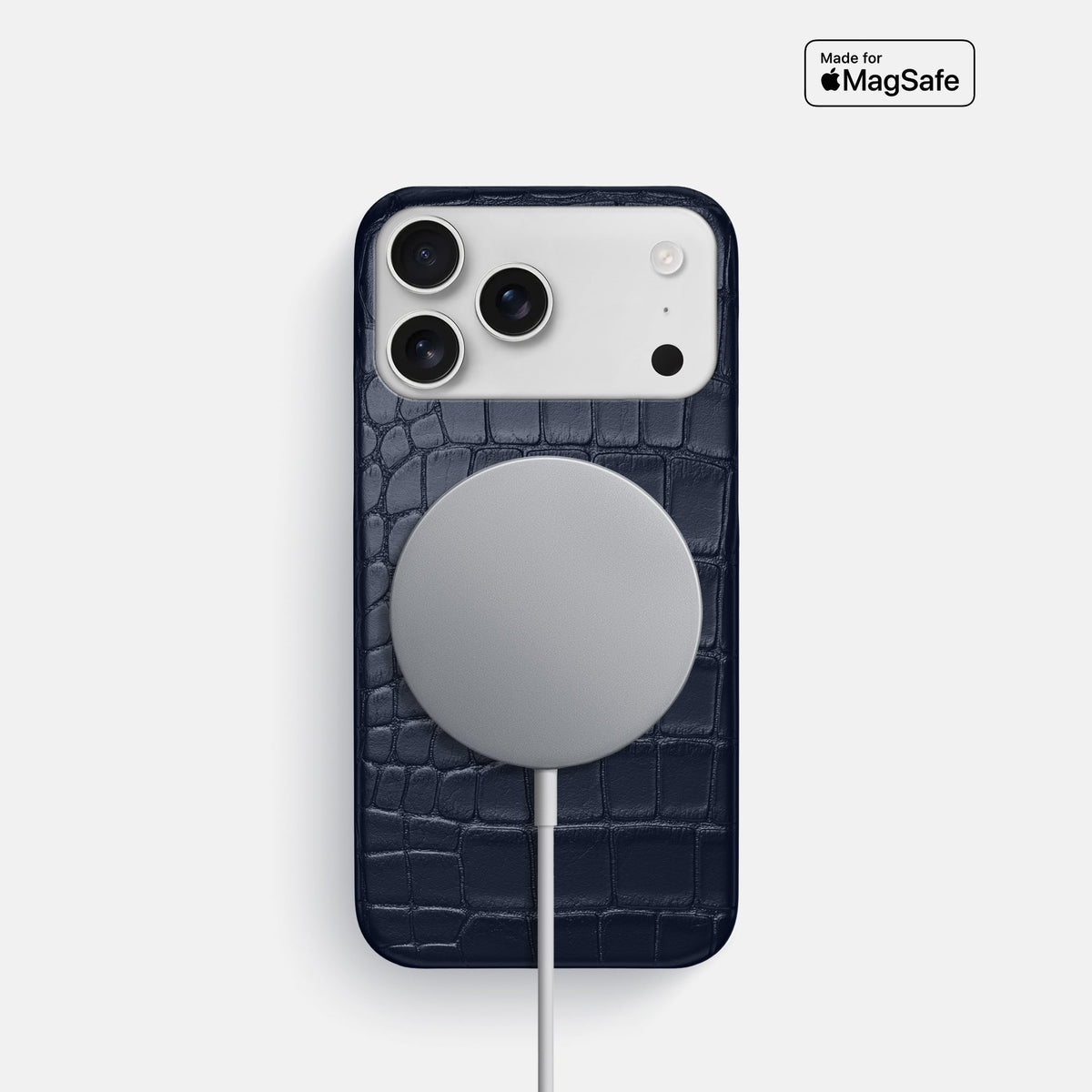 Slim Case For iPhone 18 Pro In Alligator -5 | Navy-Blue