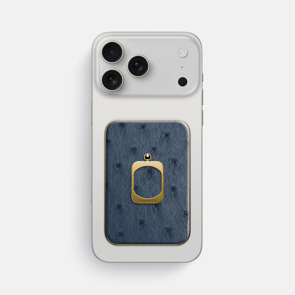 MagSafe Ring For iPhone 17 Pro Max In Ostrich -2 | Navy-Blue-Gold