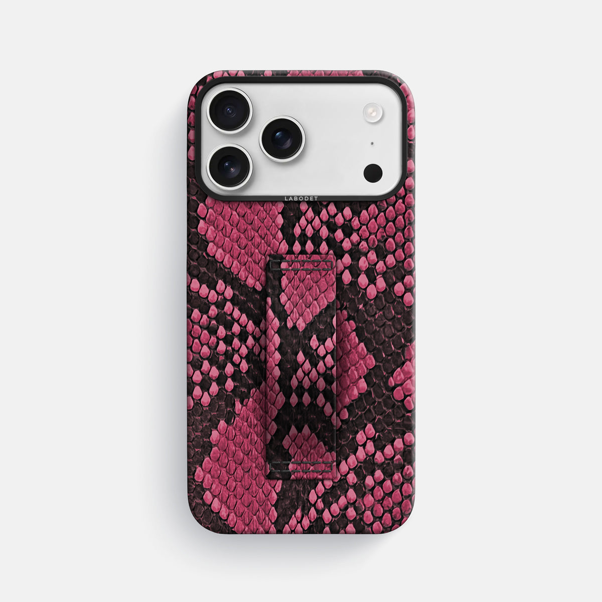 Finger Case For iPhone 17 Pro Max In Deluxe Python -1 | Burgundy-Black