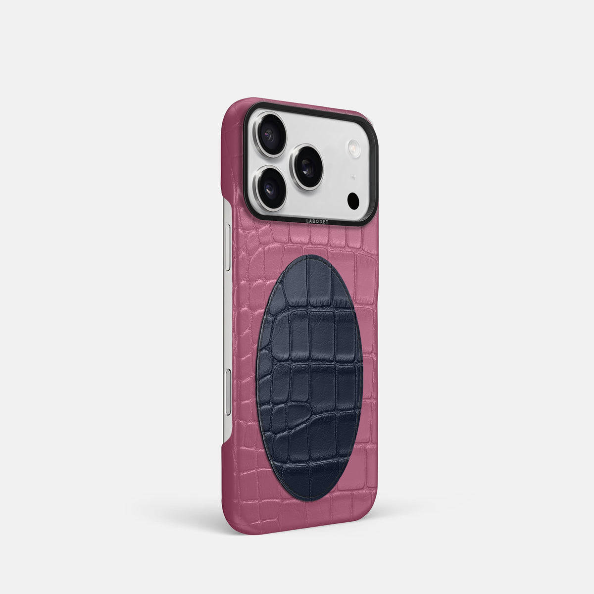 Classic Case With Oval For iPhone 17 Pro In Alligator -2 | Pink-Lagoon-Black