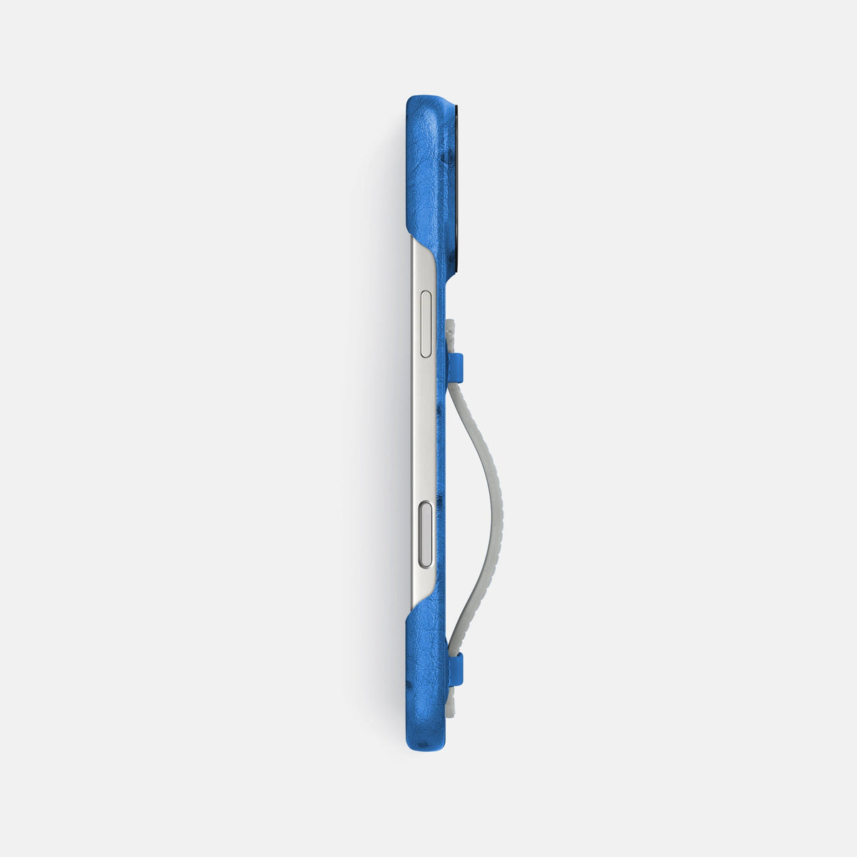Center Handle Coloré For iPhone 18 Pro Max In Ostrich -2 | Royal-Blue-Black