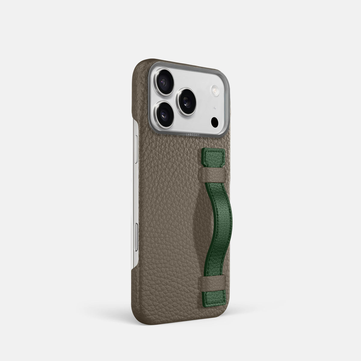 Handle Case Coloré For iPhone 18 Pro In Calf -2 | Taupe-Steel