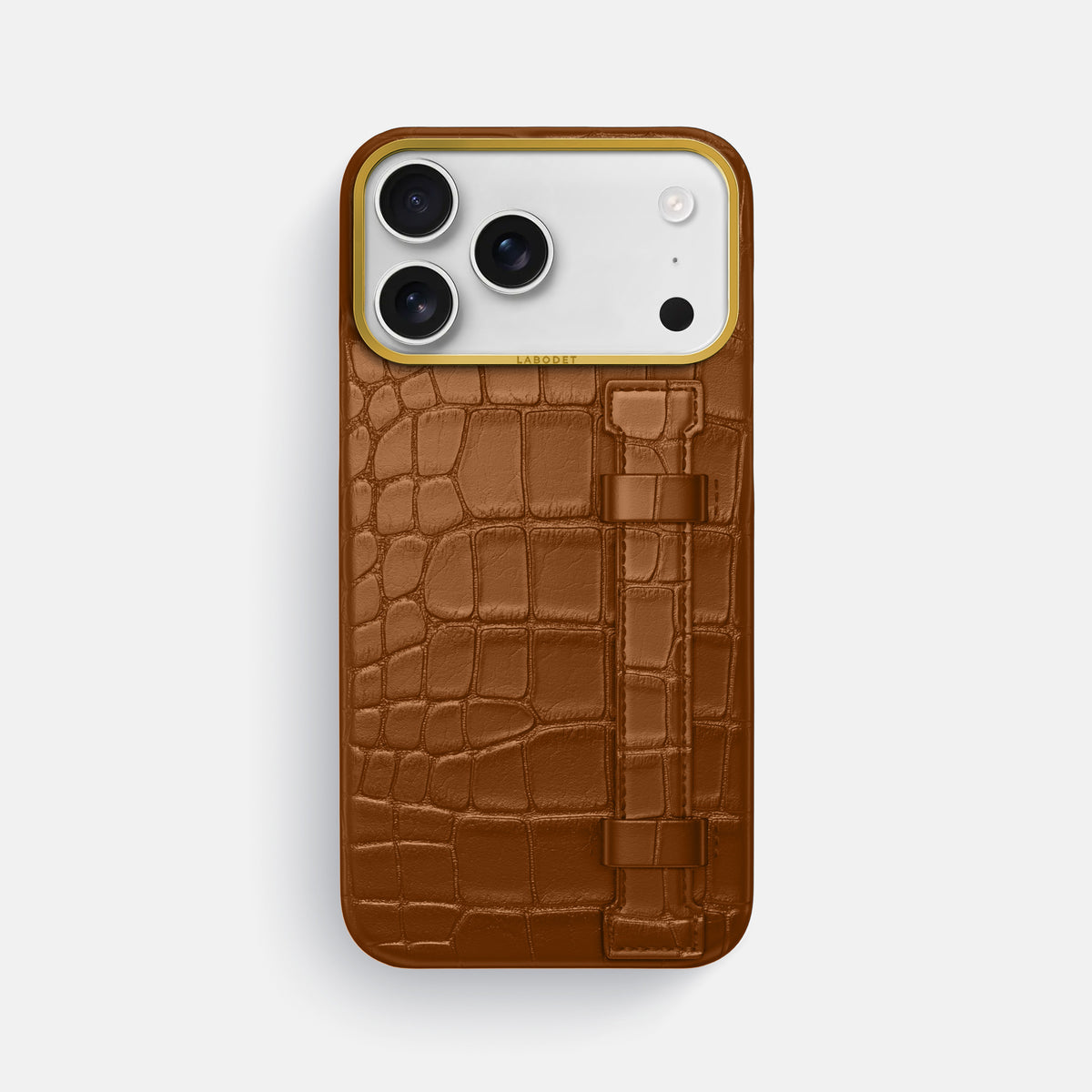 Handle Case For iPhone 17 Pro Max In Alligator -1 | Honey-Gold