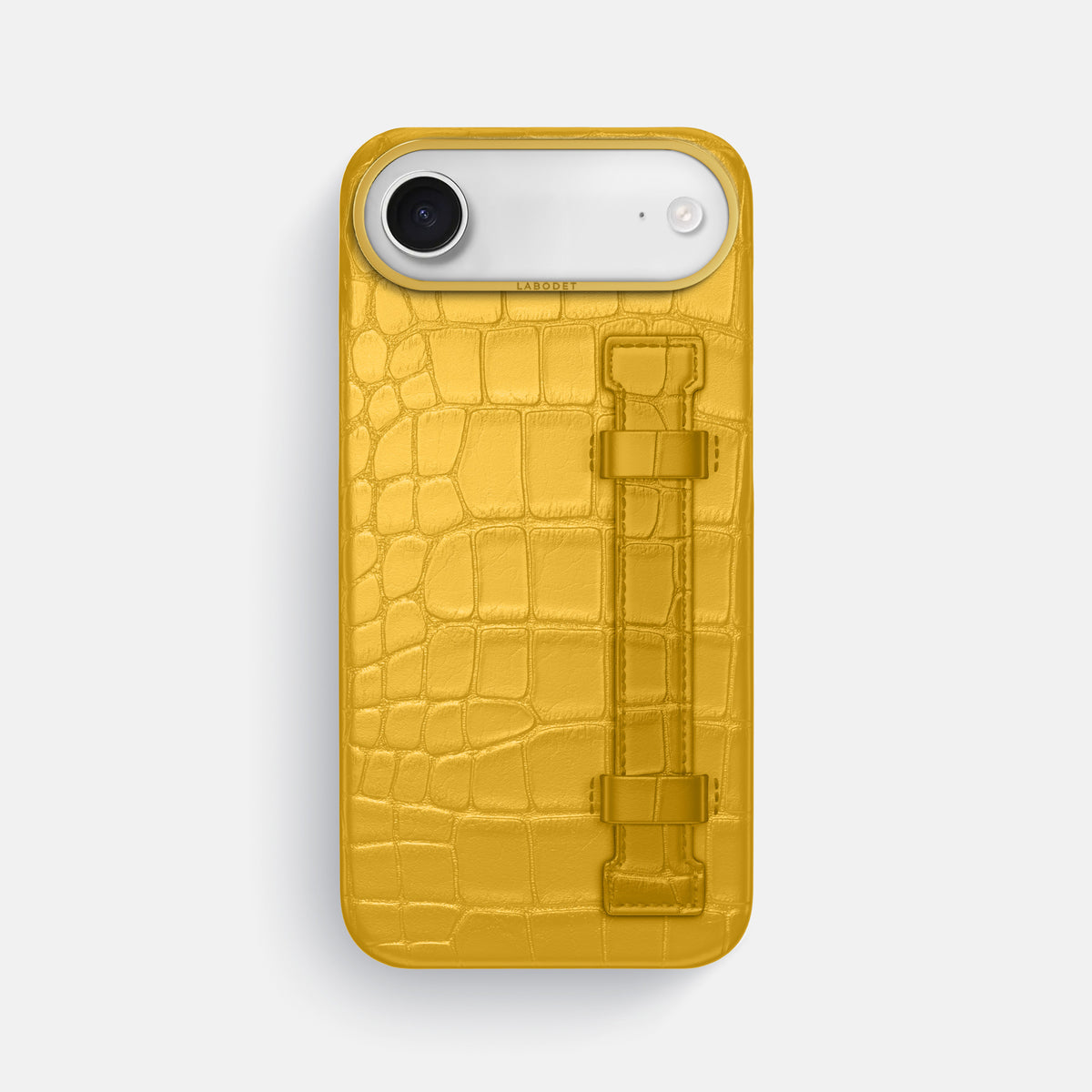 Handle Case For iPhone 17 Air In Alligator -1 | Yellow-Gold