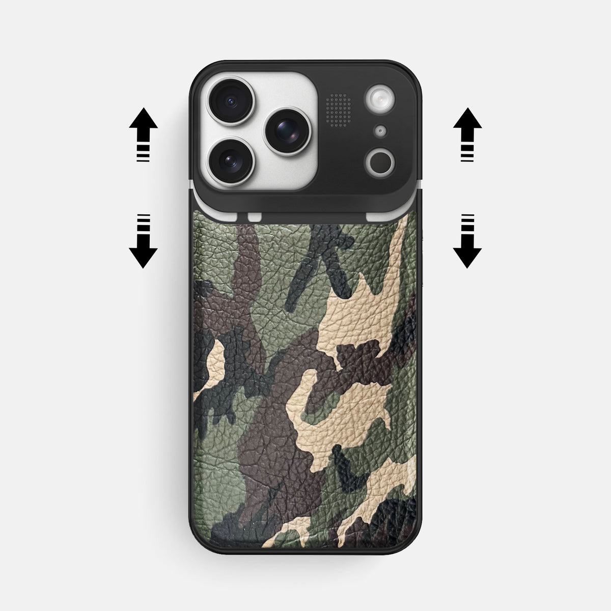 Metal Case For iPhone 17 Pro Max In Calf -2 | Camouflage-Black