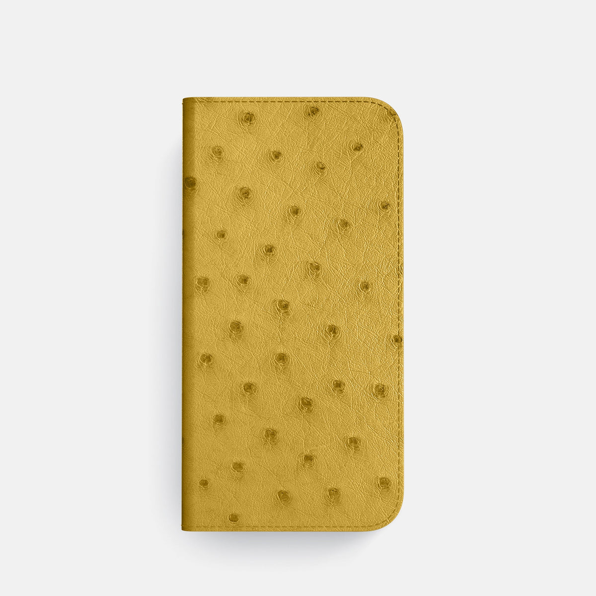 Folio Case For iPhone 18 Pro In Ostrich -4 | Gold-Steel