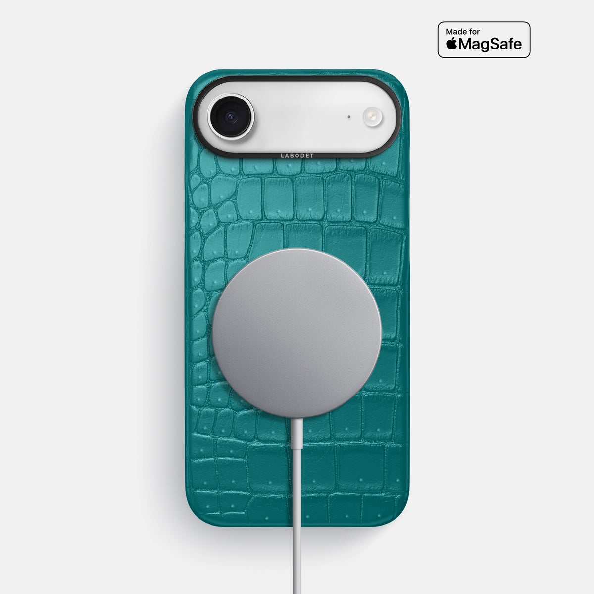 Classic Case For iPhone 17 Air In Porosus Crocodile -5 | Celadon-Black