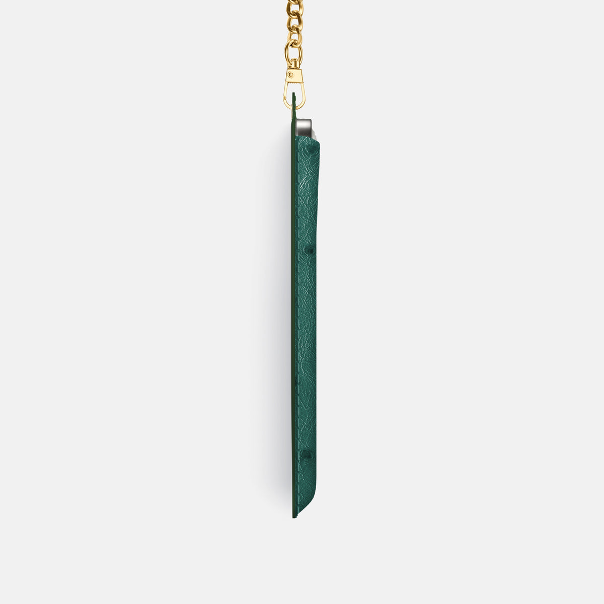 Crossbody Bag For iPhone 17 Pro In Ostrich -4 | Forest-Green-Gold