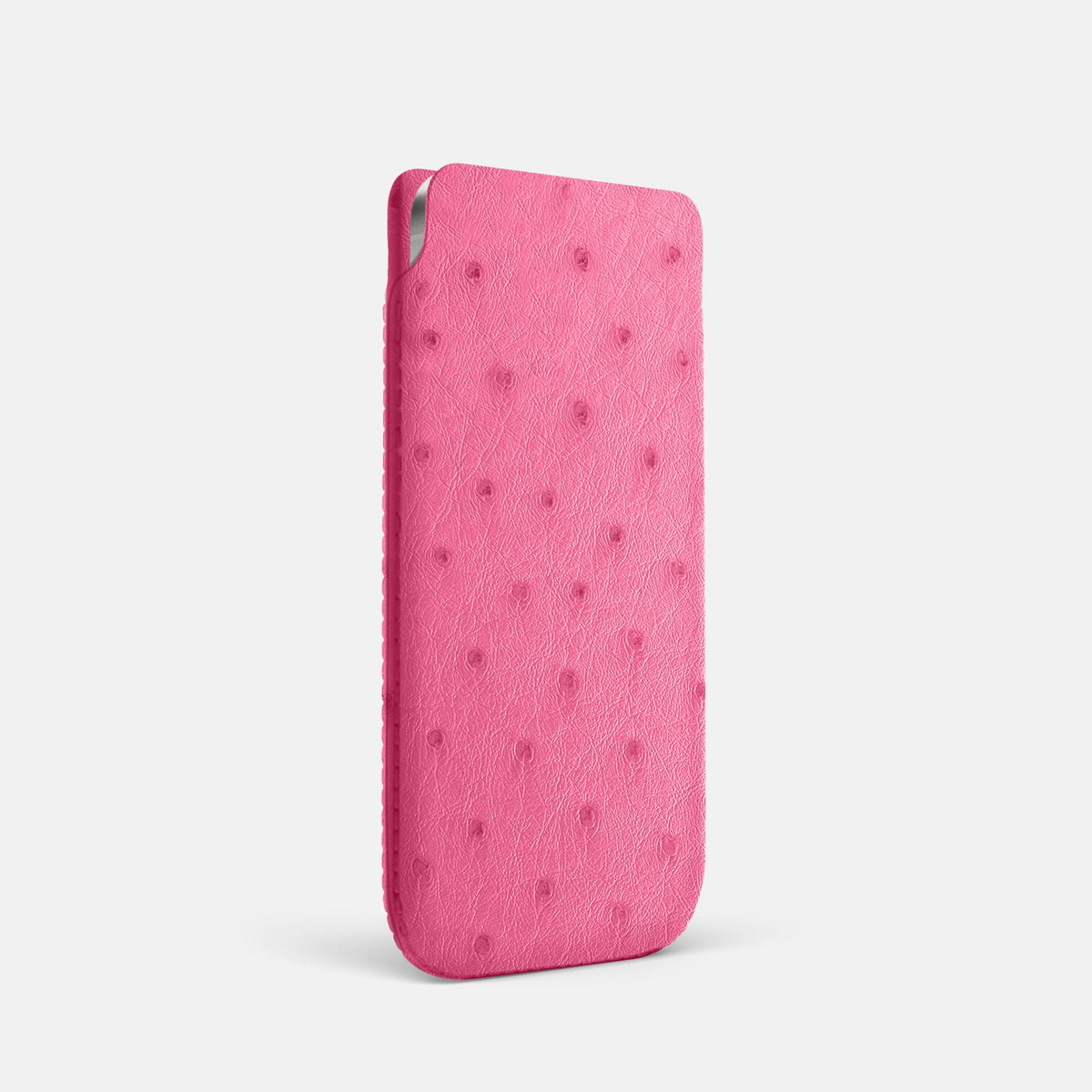 Pouch Case For iPhone 18 Pro In Ostrich -2 | Pink