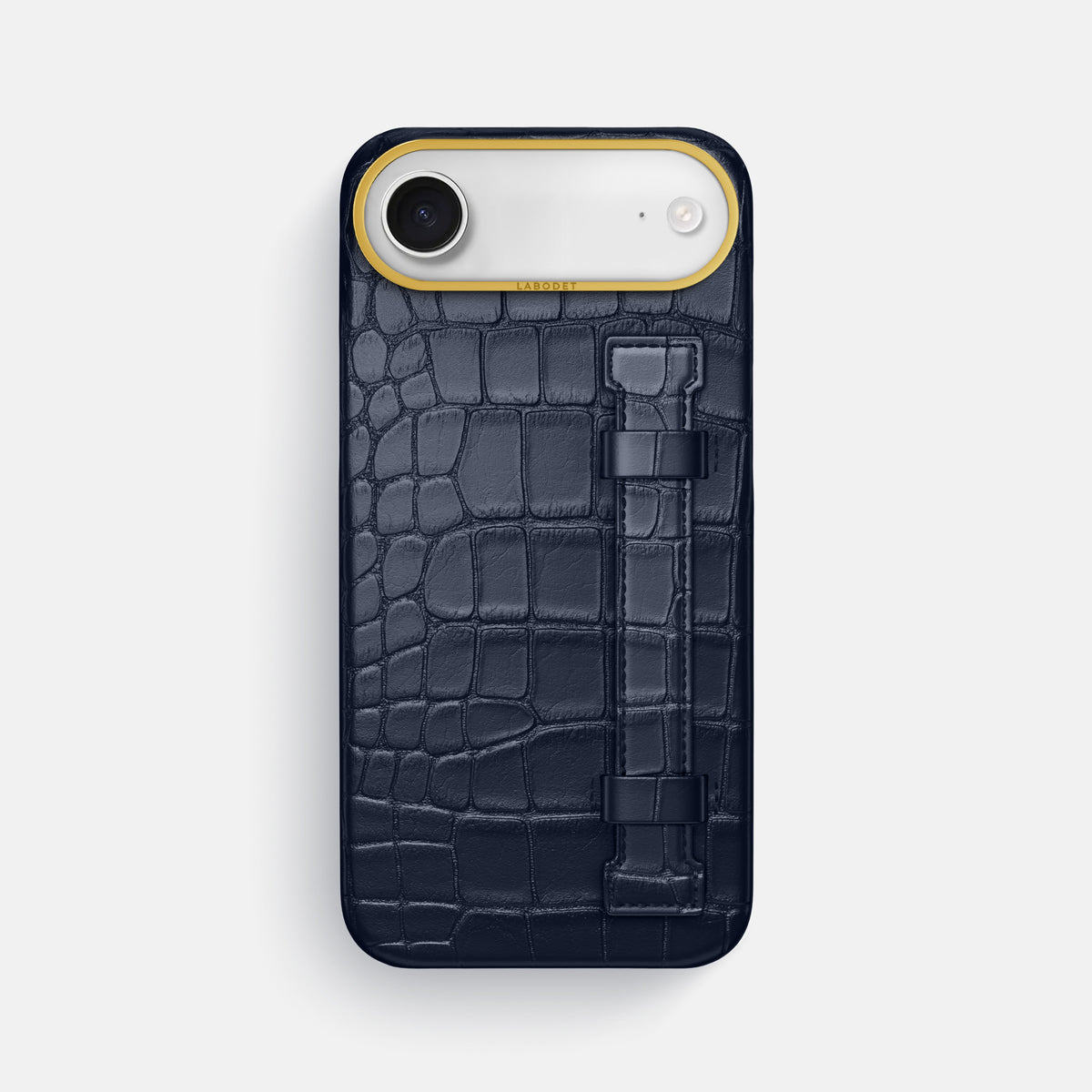 Handle Case For iPhone 17 Air In Alligator -1 | Navy-Blue-Gold