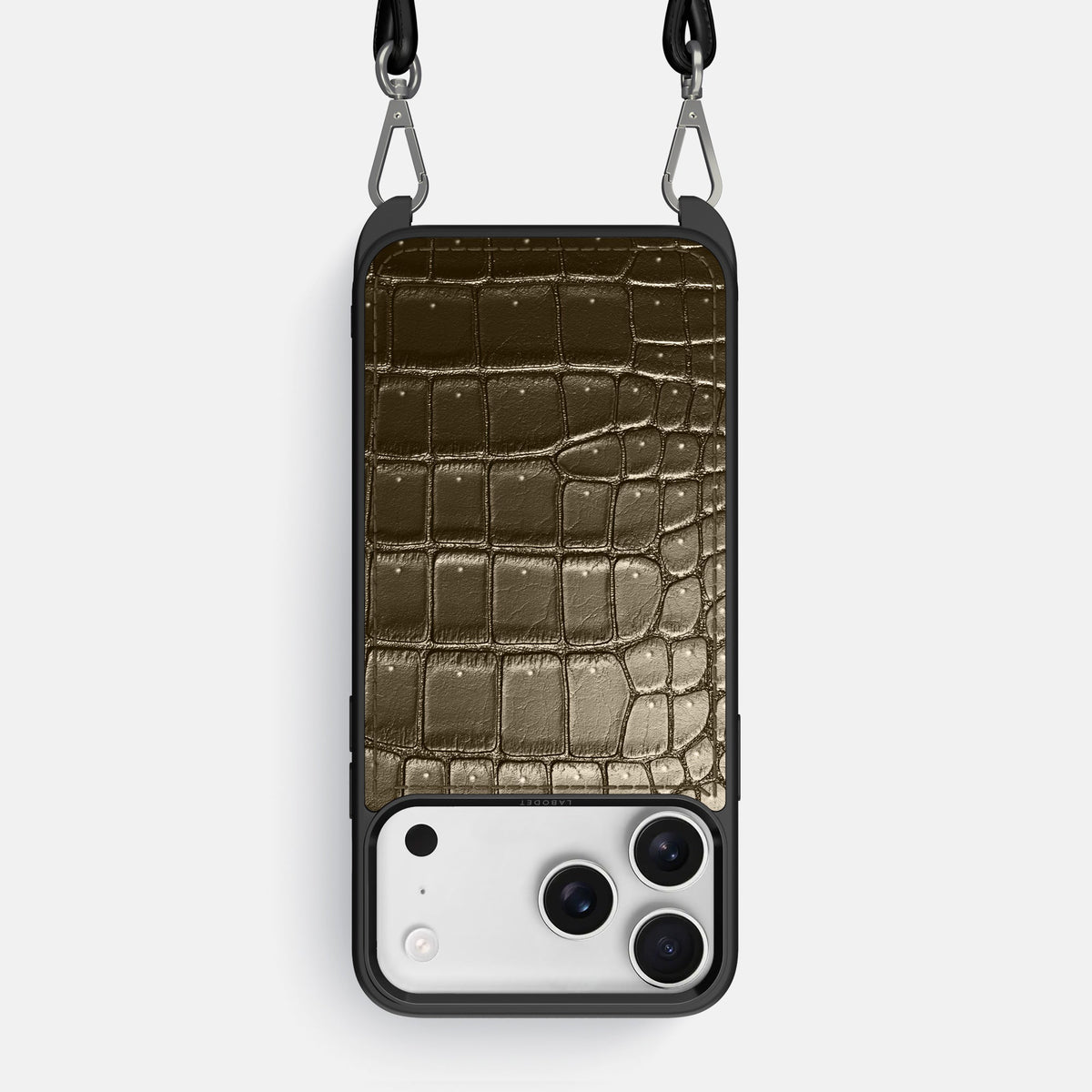 Crossbody Sport Case For iPhone 18 Pro Max In Porosus Crocodile -1 | Bronze